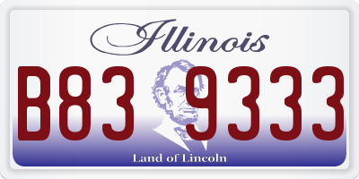 IL license plate B839333