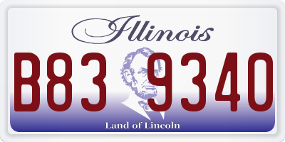 IL license plate B839340