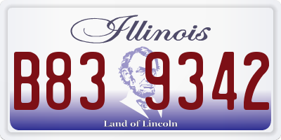 IL license plate B839342