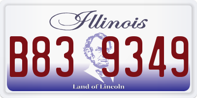 IL license plate B839349