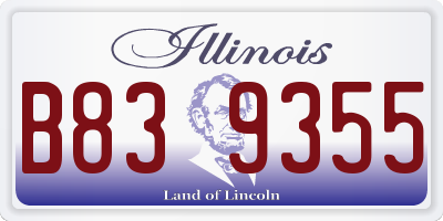 IL license plate B839355