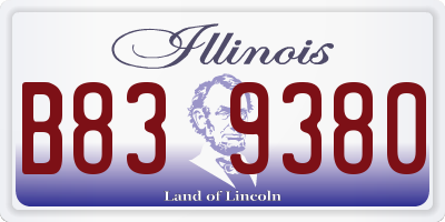 IL license plate B839380