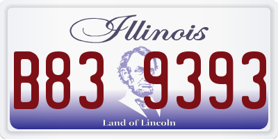 IL license plate B839393