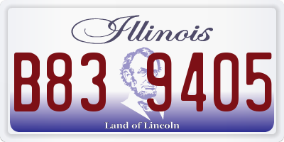 IL license plate B839405