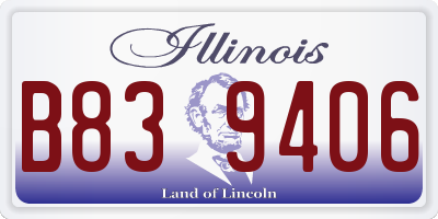 IL license plate B839406