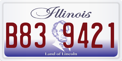 IL license plate B839421