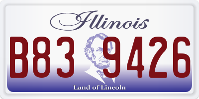 IL license plate B839426