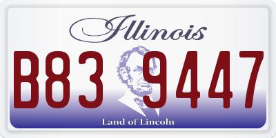 IL license plate B839447