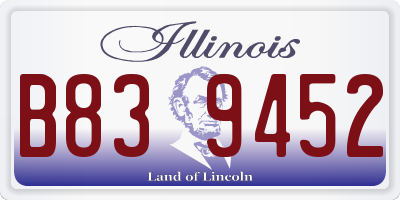 IL license plate B839452