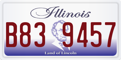 IL license plate B839457