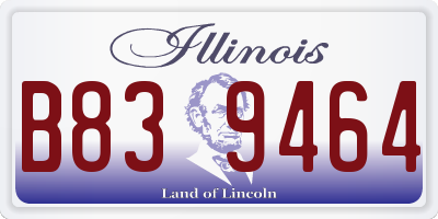 IL license plate B839464