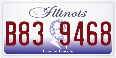 IL license plate B839468