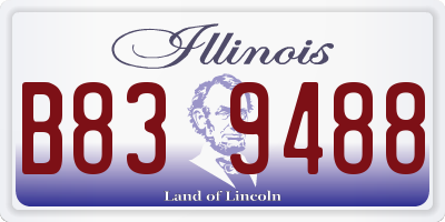 IL license plate B839488