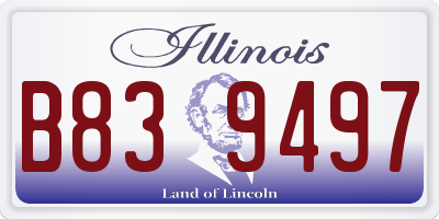 IL license plate B839497
