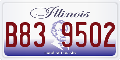 IL license plate B839502
