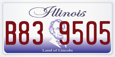 IL license plate B839505