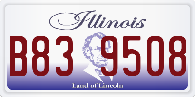IL license plate B839508