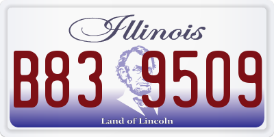 IL license plate B839509