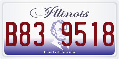 IL license plate B839518