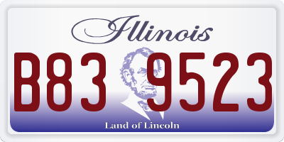 IL license plate B839523