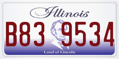 IL license plate B839534