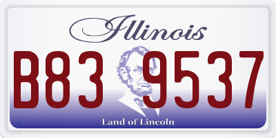 IL license plate B839537