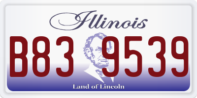 IL license plate B839539