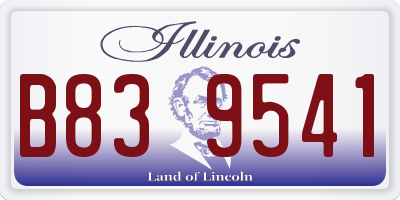 IL license plate B839541