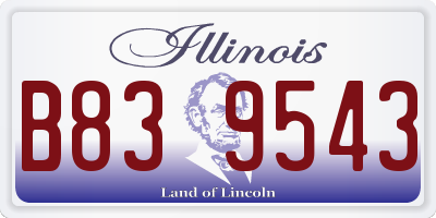 IL license plate B839543