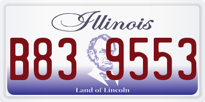 IL license plate B839553