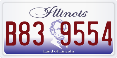 IL license plate B839554