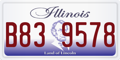 IL license plate B839578