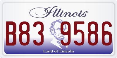 IL license plate B839586