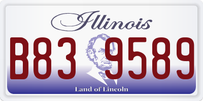 IL license plate B839589