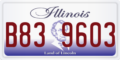 IL license plate B839603