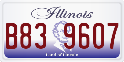 IL license plate B839607