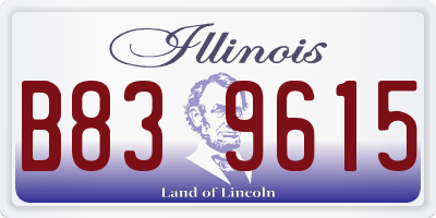 IL license plate B839615