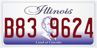 IL license plate B839624