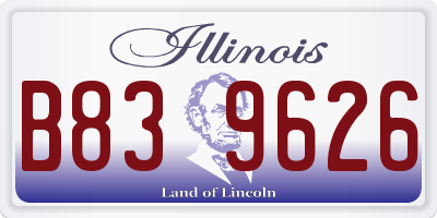 IL license plate B839626