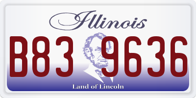 IL license plate B839636