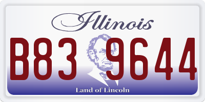 IL license plate B839644
