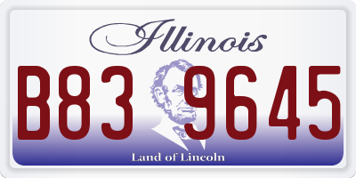 IL license plate B839645