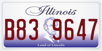 IL license plate B839647