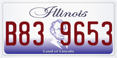 IL license plate B839653