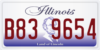 IL license plate B839654