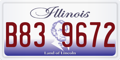 IL license plate B839672