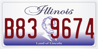 IL license plate B839674