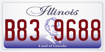 IL license plate B839688