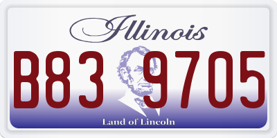 IL license plate B839705