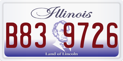IL license plate B839726